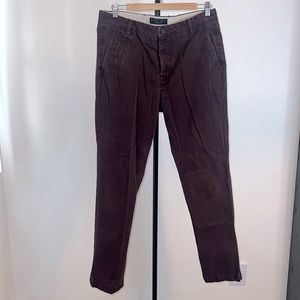 All Saints Chino (Distressed accents from wear), Burgundy, 32waist